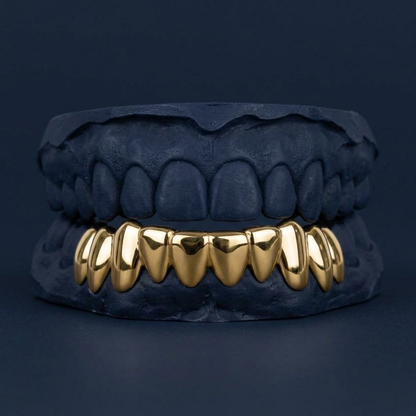 Gold Eight Tooth Solid Bottom