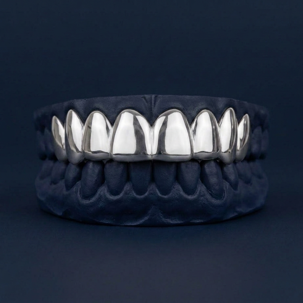 Silver Eight Tooth Solid Top