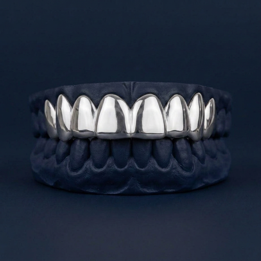 Silver Eight Tooth Solid Top
