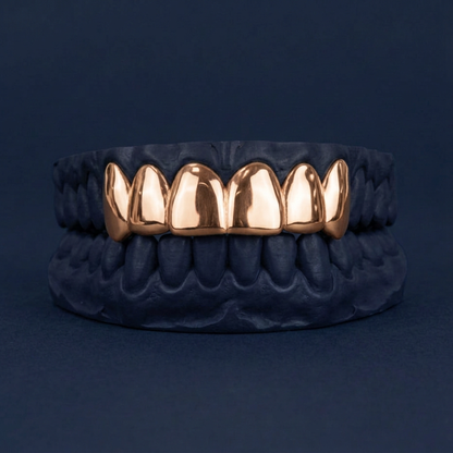 Six Tooth Solid Top rose gold plated