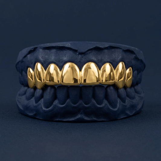 Gold Eight Tooth Solid Set