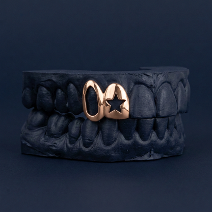 Open Face And Star Cut Out rose gold plated