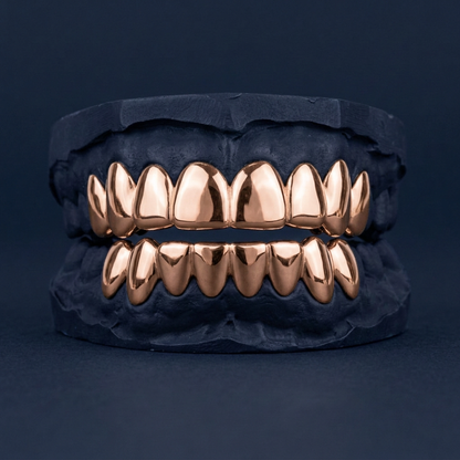Solid Top And Bottom Set rose gold plated