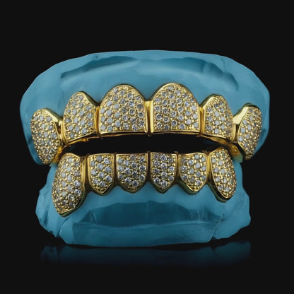 Gold with Moissanites HoneyComb Setting