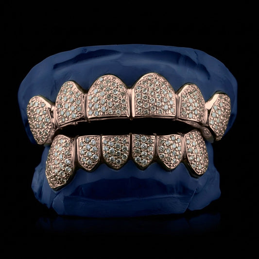 Beehive - Gold Moissanite Honeycomb Grillz