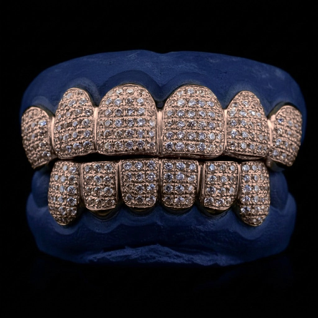 Cold Blooded - Silver Moissanite Iced Out Grillz