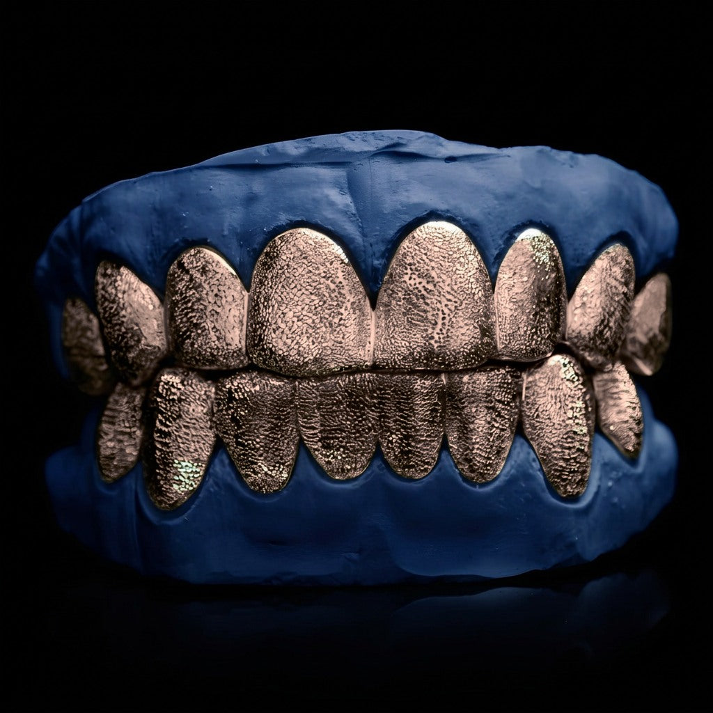Stardust Sluggs - Silver Diamond Dust Grillz - custom grillz, view 3