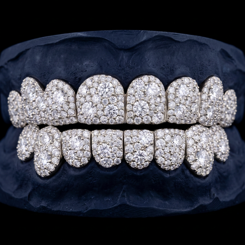 Supernova - Silver Moissanite Galaxy Grillz