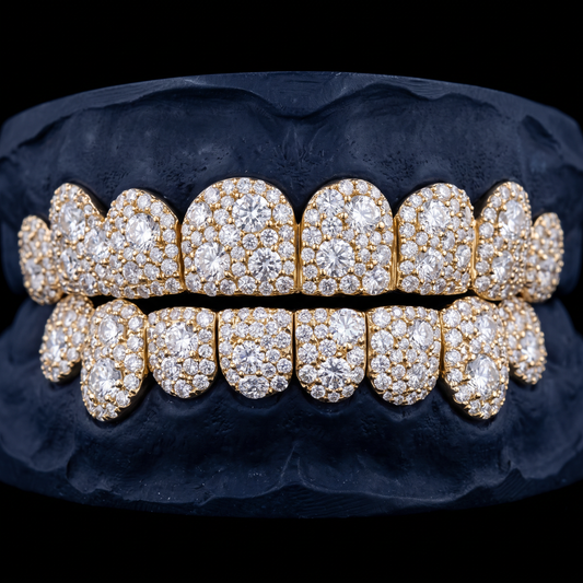 Supernova - Gold Moissanite Galaxy Grillz