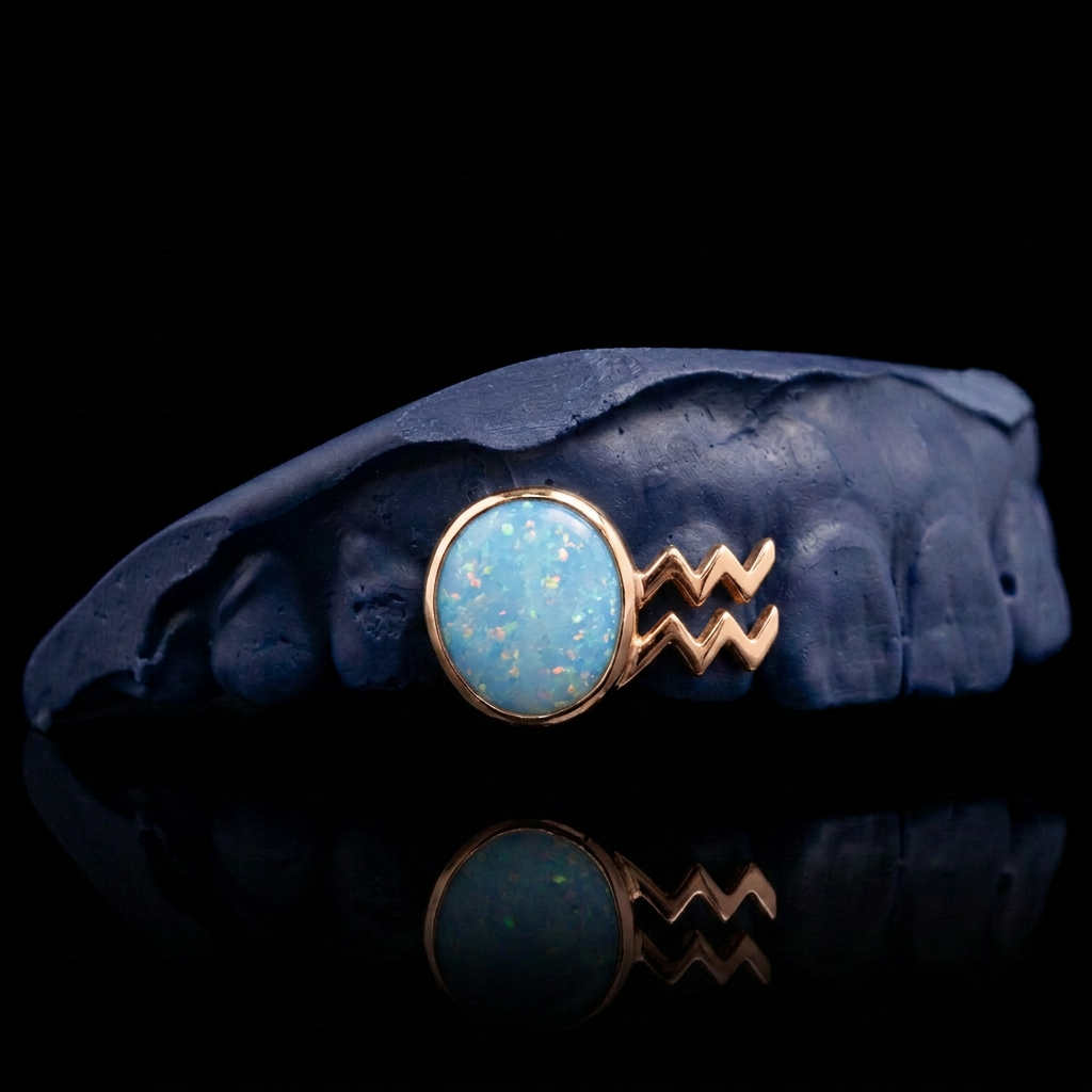 Zodiac Aquarius rose gold plated finish