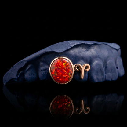 Zodiac Aries rose gold plated finish