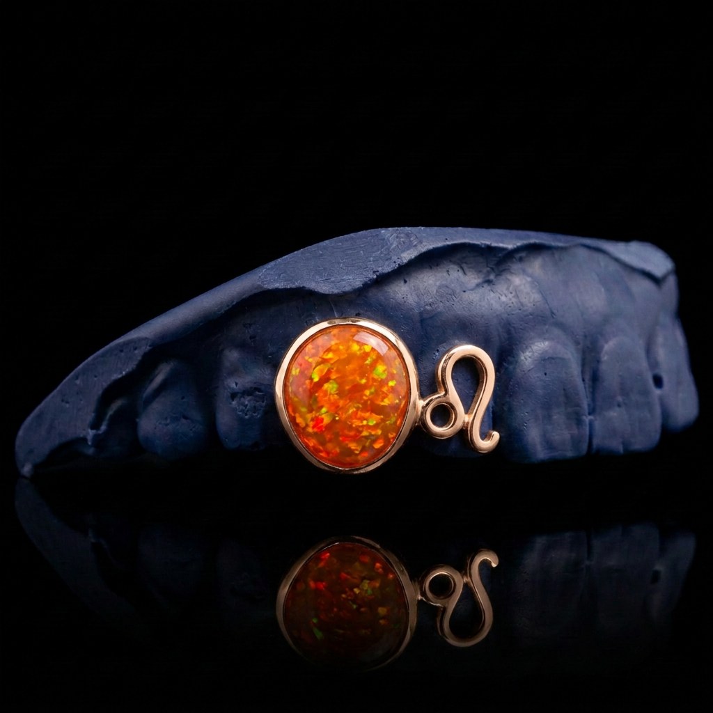 Zodiac Leo rose gold plated finish